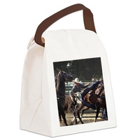 Bulldogging Steer Wrestling Rodeo Canvas Lunch Bag