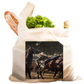 bulldogging steer wrestling reusable shopping bag