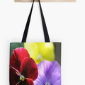 Colors of the Pansy Flowers tote bag