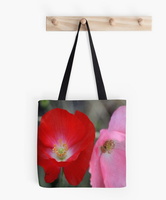 Poppy Flower Color tote bag