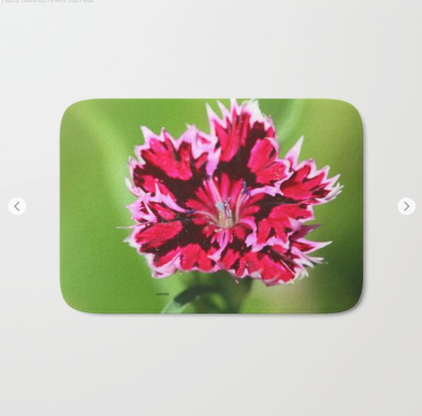 Flashy Dianthus Flower Bath Mat.jpg