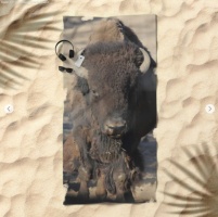 Bison Of The West Beach Towel 2