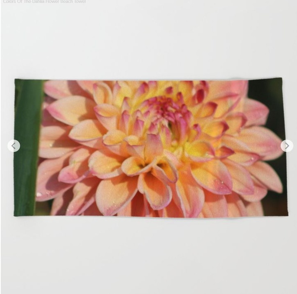 Colors Of The Dahlia Flower Beach Towel.jpg