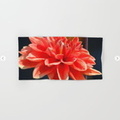 portrait of a dahlia bloom Hand & Bath Towel.jpg
