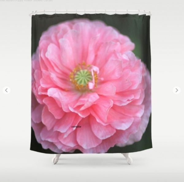 Pink Ruffled Poppy Flower Shower Curtain.jpg