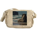 pacific ocean beach scene messenger bag