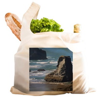 Pacific Ocean Beanch Scene reusable shopping bag