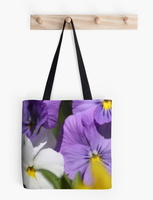 Pansy Flower Blooms tote bag