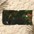 Hummingbird Near Totality 2017 Oregon Beach Towel 2