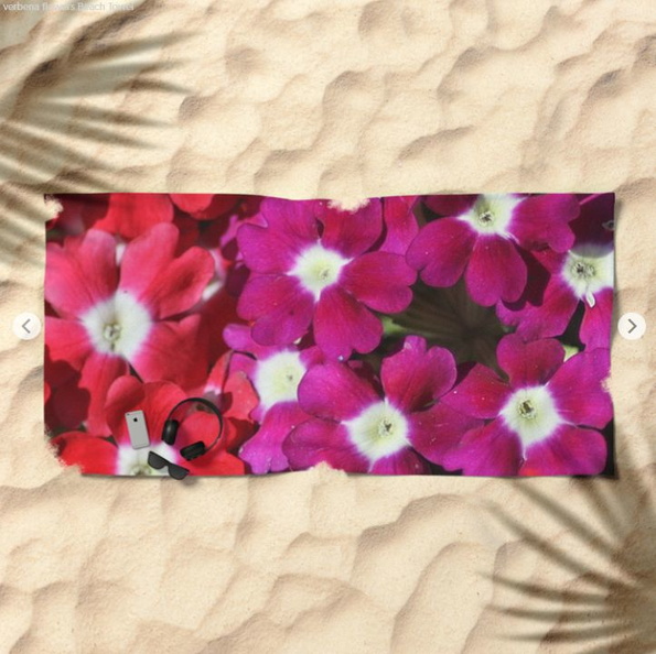 verbena flowers Beach Towel 2.jpg
