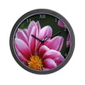 flashy dahlia flower wall clock