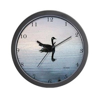 goose in the early morning light wall clock w numbers