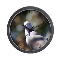 portrait of a dove wall clock