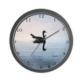 goose in the early morning light wall clock
