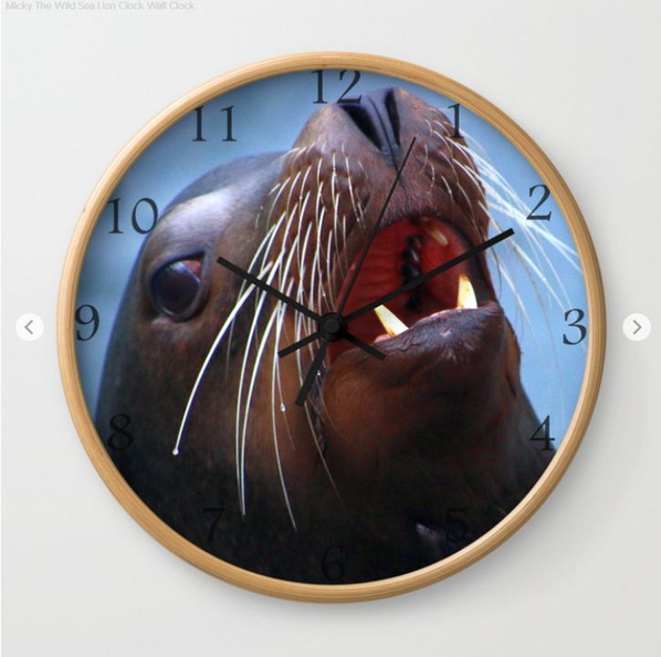 Micky The Wild Sea Lion Clock Wall Clock.jpg