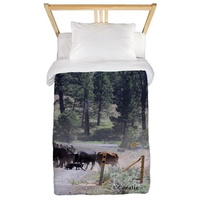 cattle drive twin duvet cover