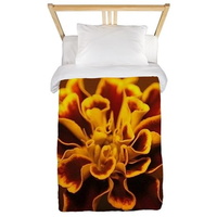marigold flower twin duvet cover
