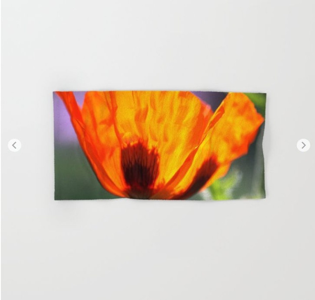 Orange Poppy Flower Hand & Bath Towel.jpg