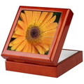 colorful chrysanthemum flower keepsake box
