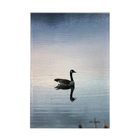 goose in the early morning light rectangle magnet