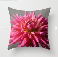 Colorful Dahlia Flower Bloom Throw Pillow