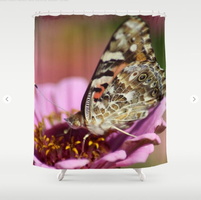 West Coast Painted Lady Butterfly Shower Curtain