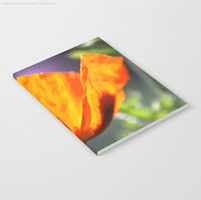 Orange Poppy Flower Notebook
