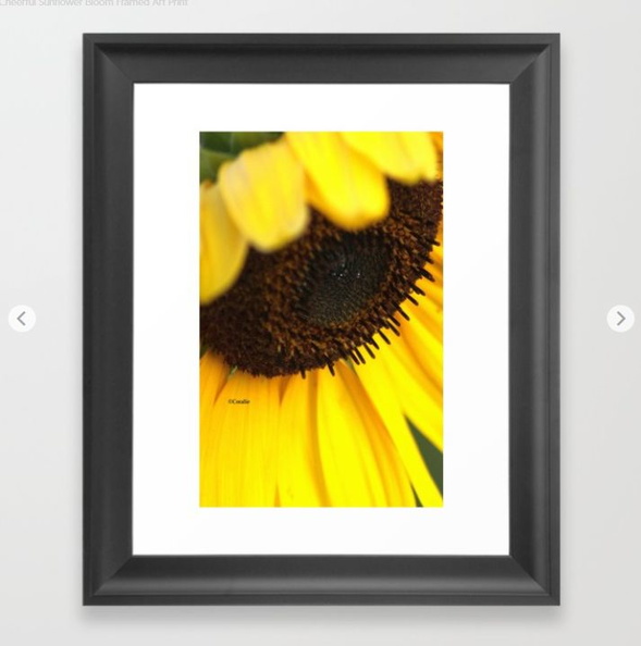 Cheerful Sunflower Bloom Framed Art Print.jpg