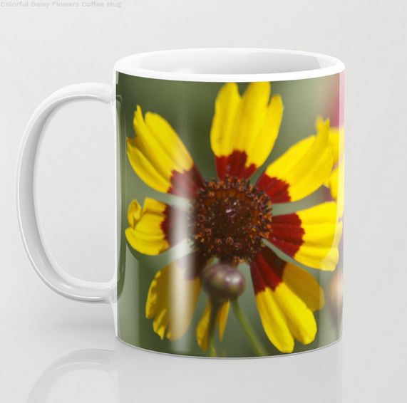 Colorful Daisy Flowers Coffee Mug2.jpg