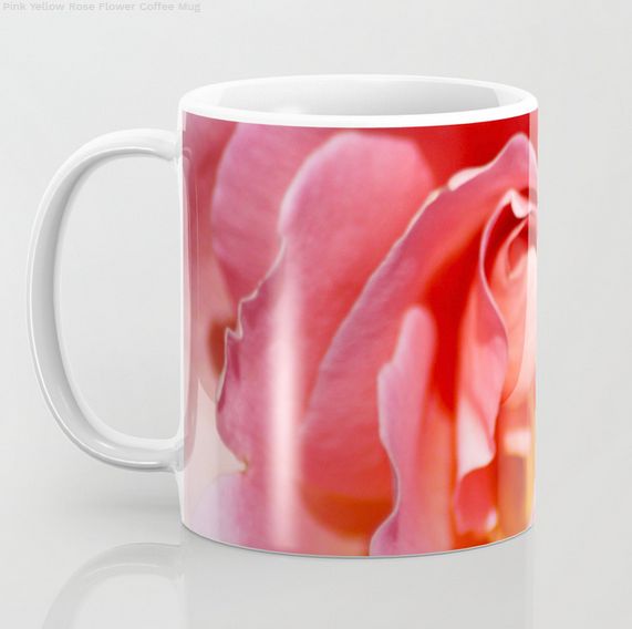 Pink Yellow Rose Flower Coffee Mug2.jpg