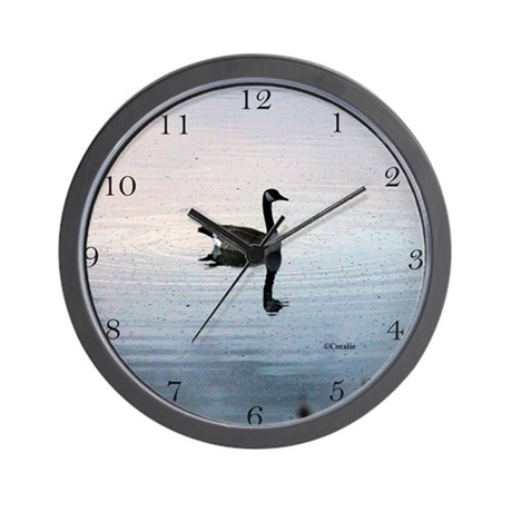 goose_in_the_early_morning_light_wall_clock.jpg