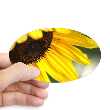 personality_of_the_sunflower_sticker_oval.jpg